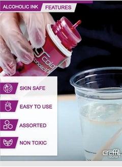 Graffiti Resin Graffiti Resin Alcoholic Ink Violet Color 100g  - Image 3