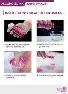 Graffiti Resin Graffiti Resin Alcoholic Ink Violet Color 100g  - Image 2