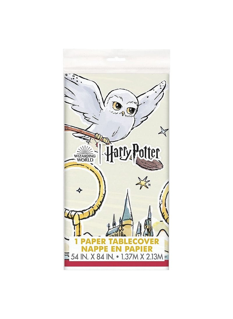 Unique Harry Potter Tablecloth Paper Yellow 137cm Disposable - Image 3
