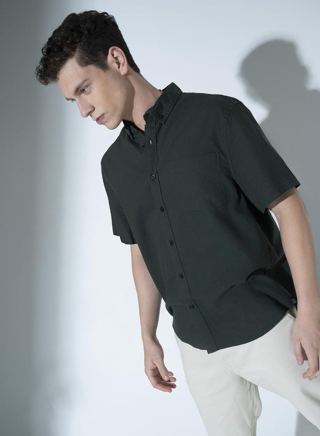 Hubberholme Dark Green Shirt For Men - Image 5