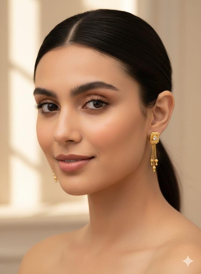 ROSARIO Stylish Golden Earrings for Girls - Image 4