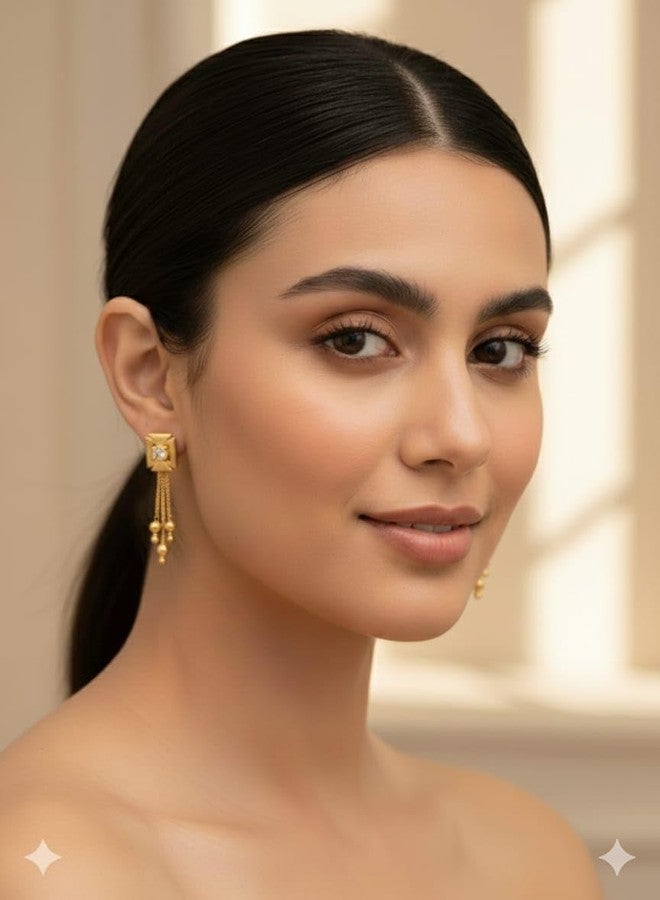 ROSARIO Stylish Golden Earrings for Girls - Image 5