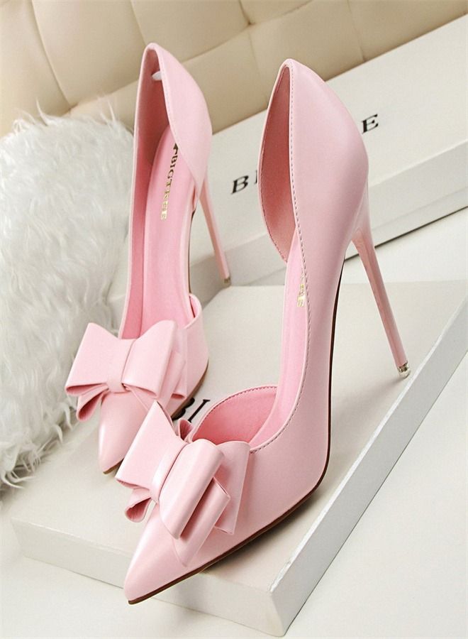 BIGTREE Fashion Pointed High Heels 10.5CM Pink 