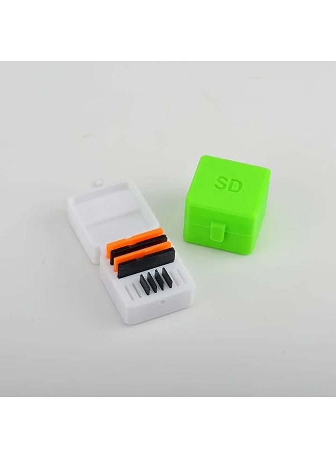 White Compact Square Storage Card Organizer Box Holds 4 SD 8 Micro SD Cards - Image 2