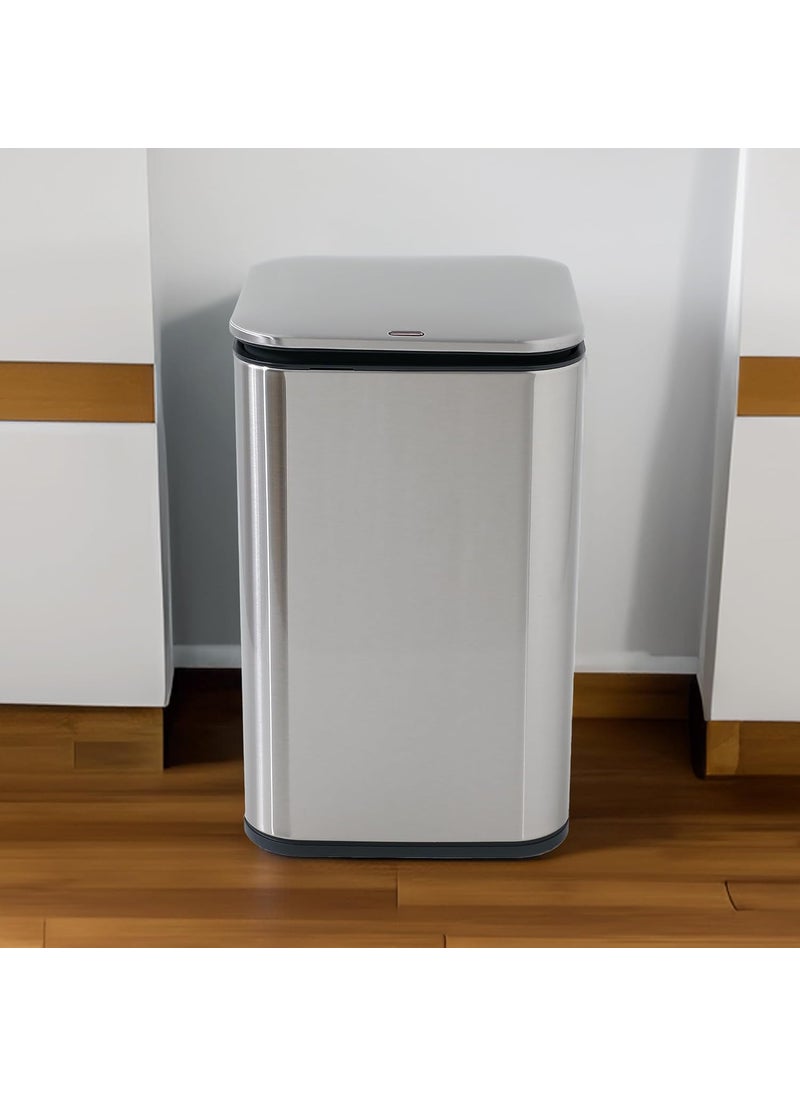 Urbane Home Urbane Home 15L Stainless Steel Automatic Touchless Motion Sensor Dustbin Quick Open Soft Close Lid Garbage Bin for Kitchen Bathroom Indoor Outdoor Trash Can  - Image 1