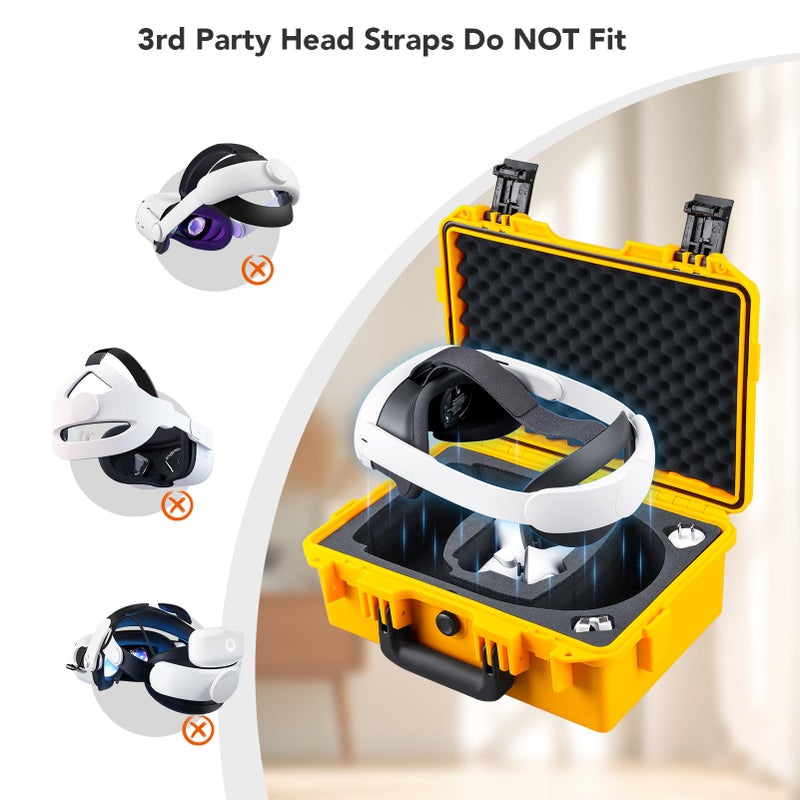 Lykus Titan OQ200 Waterproof Hard Case, Works with Quest 3S/Quest 3/Quest 2, Fit Official Elite Head Strap, Better Protection [CASE ONLY] - Image 3