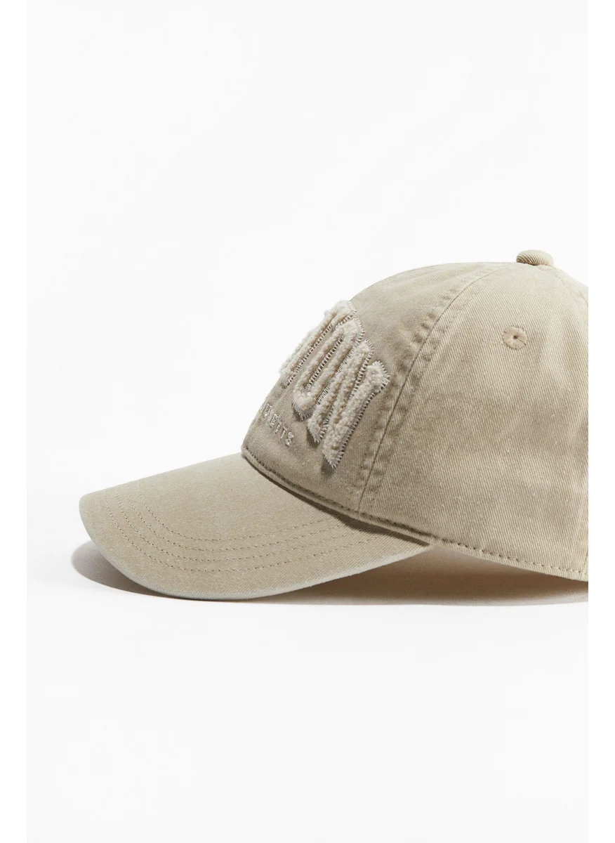 H&M Embroidered-Motif Twill Cap