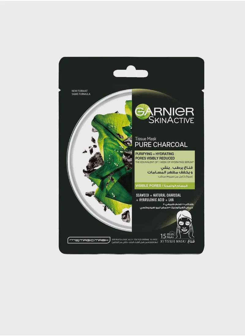 Garnier Pore Tightening Charcoal Hydrating Face Tissue Mask