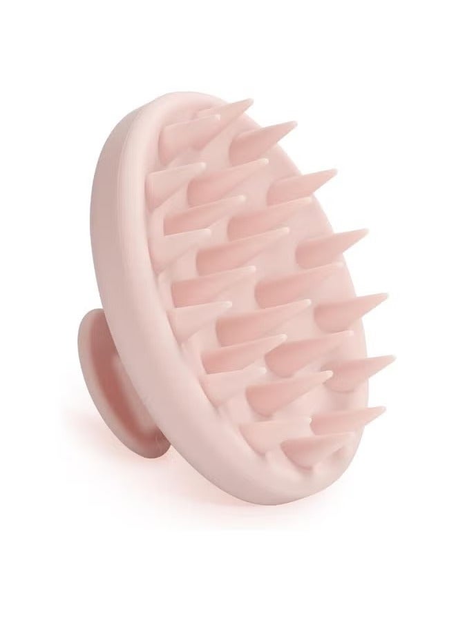 Arabest Silicone Scalp Massager, Scalp Scrubber for Hair Growth with Soft Bristles, Scalp Exfoliation Brush Dandruff Removal Shampoo Brush for Wet Dry Scalp Care (Light Pink) - Image 1