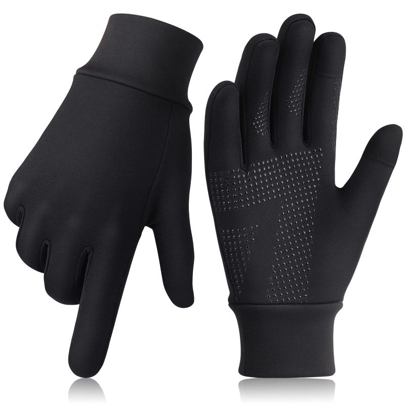 Running Gloves Touchscreen Anti-Slip Gloves Lightweight Fleece Sports Gloves Warm Windproof Winter Glove Liner for Men and Women Outdoor - Image 1
