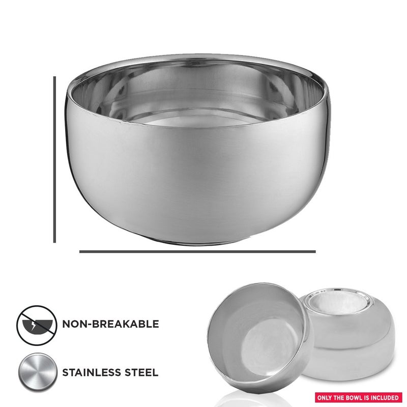Perfecto Stainless Steel Shaving Soap Bowl, Stainless Steel Shaving Mug, Shaving Cup, Mug for Shave Cream & Soap - Unbreakable Shaving Cup, Barbers Accessories For Your Wet Shaving Kit - Image 2