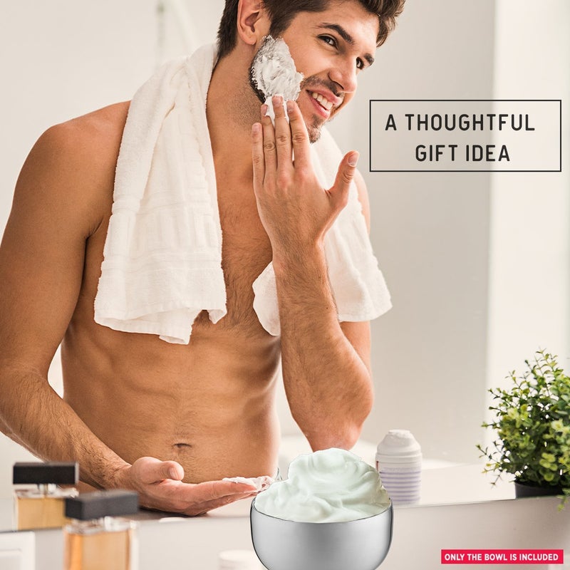 Perfecto Stainless Steel Shaving Soap Bowl, Stainless Steel Shaving Mug, Shaving Cup, Mug for Shave Cream & Soap - Unbreakable Shaving Cup, Barbers Accessories For Your Wet Shaving Kit - Image 5