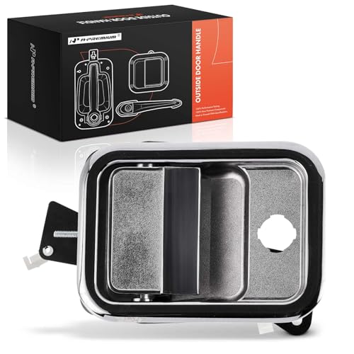 A-Premium APremium Front Left Driver Side Exterior Door Handle with Keyhole Compatible with Freightliner Argosy 20052014 Century Class 20052011 Columbia 20032011 Coronado 20052012 Chrome - Image 1