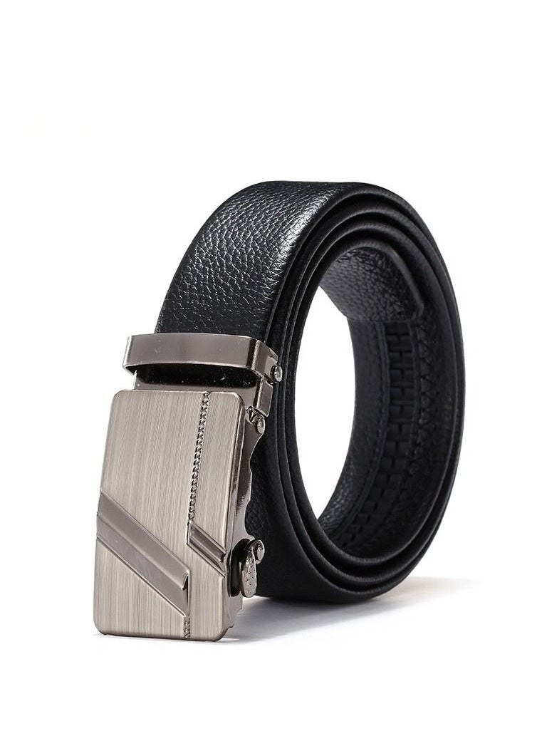 Loquat - Men's automatic buckle business belt Laser Bidimensional - Image 1