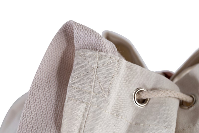 Handy Laundry Canvas Duffel Bag - Drawstring, Leather Closure, Shoulder Strap - Image 3