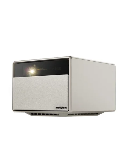 XGIMI HORIZON ULTRA 4K Home Smart Projector w/ Dolby Vision, Dual Light System, 2300 ISO Lumens, Up to 200" Screen Size, for Home/Office, 2x 12W Harman/Kardon Speakers, Smart Screen Adaptation - Beige