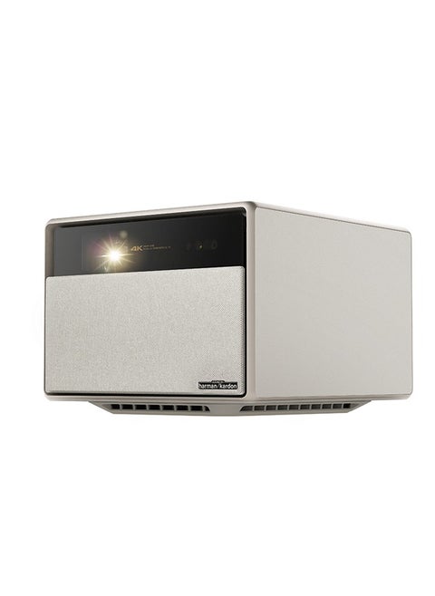 HORIZON ULTRA 4K Home Smart Projector w/ Dolby Vision, Dual Light System, 2300 ISO Lumens, Up to 200" Screen Size, for Home/Office, 2x 12W Harman/Kardon Speakers, Smart Screen Adaptation - Beige