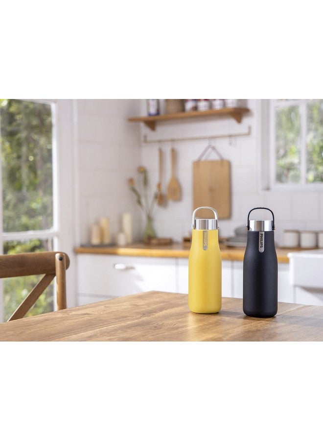 PHILIPS Water GoZero UV Self-Cleaning Smart Water Bottle Vacuum Stainless Steel Insulated Water Bottle with Handle Double-wall, Auto Cleaning, Keep Drink Hot or Cold, BPA Free, Yellow, 20 oz - Image 4
