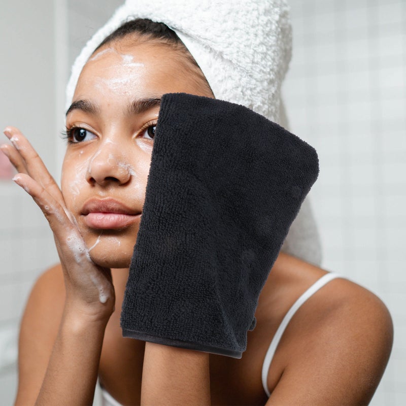 8Pcs Facial Cleaning Gloves Makeup Remover Gloves Bathroom Shower Gloves - Image 4