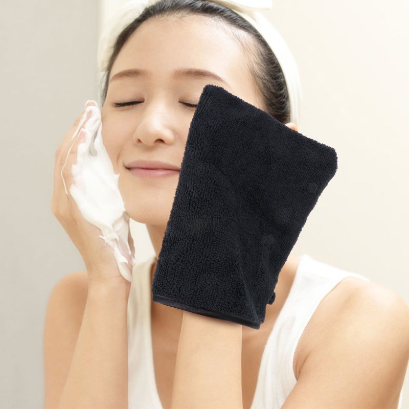 8Pcs Facial Cleaning Gloves Makeup Remover Gloves Bathroom Shower Gloves - Image 1