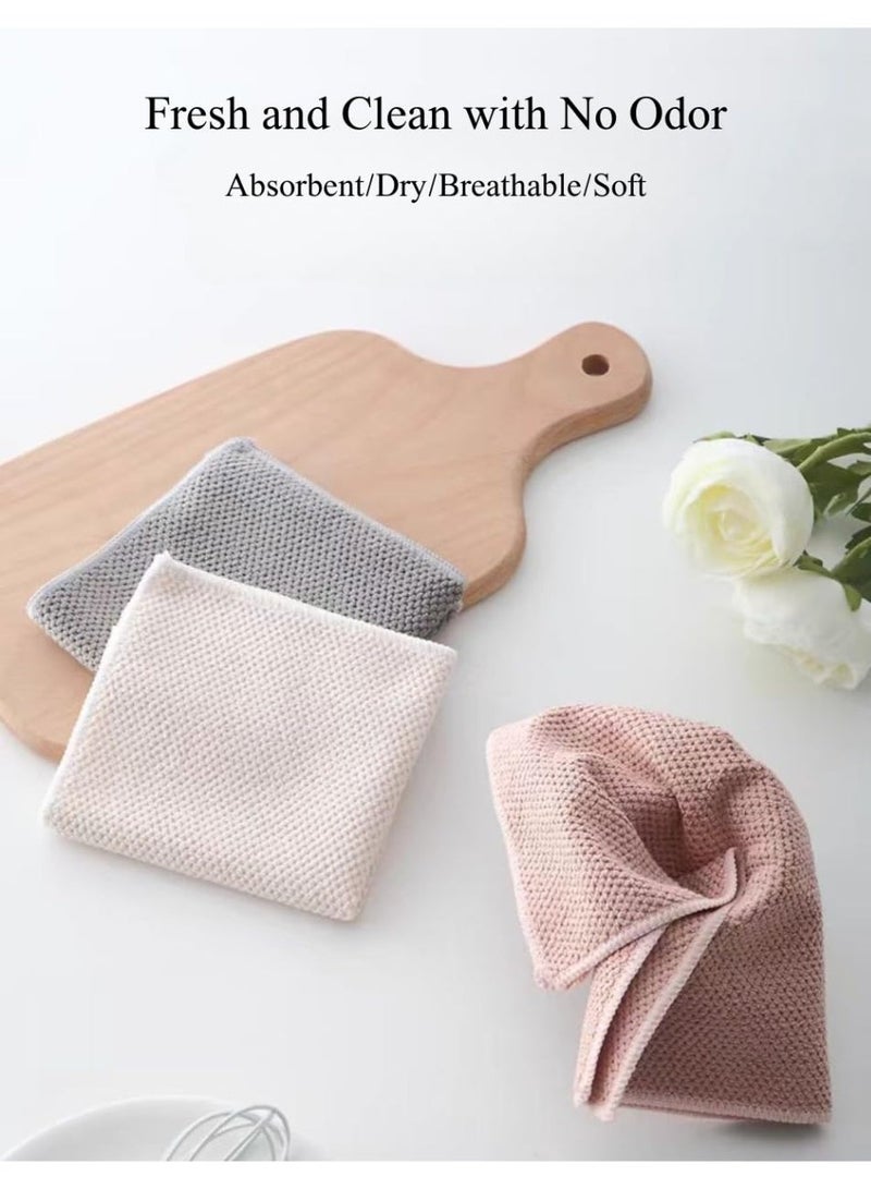 أنمي 6 قطع من مناشف الميكروفايبر الفاخرة للمطبخ والزجاج والحمام والسيارة - عالية الامتصاص وخالية من الخطوط مقاس 30x30 سم - Image 3