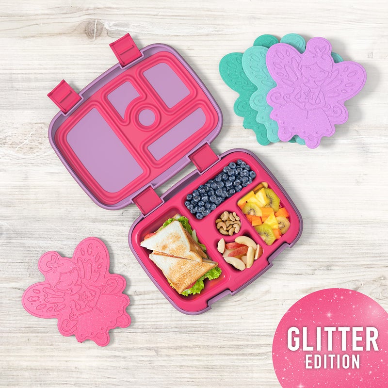 Bentgo Buddies Glitter Reusable Ice Packs - Slim Ice Packs for Lunch Boxes, Lunch Bags, and Coolers - Multicolored 4-Pack (Fairy) - Image 2