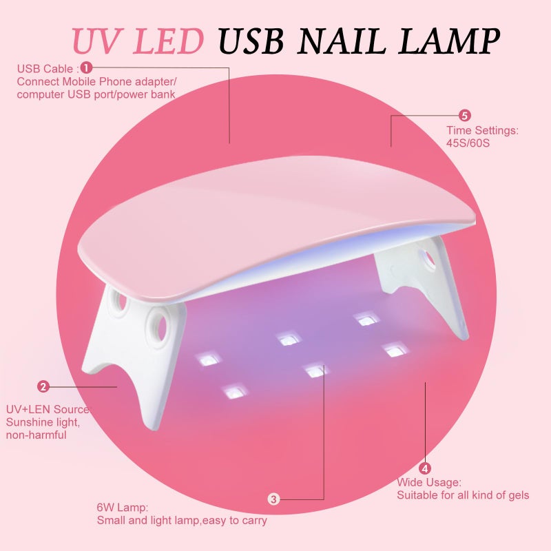 PEACECOLOR Acrylic Nail Kit for Beginners with Drill U V light, 3pc Acrylic Powder Clear/ Pink /White Set 12Pcs Glitter Powder 200Pcs Fake Tips Nail Starter Kit for Extensions DIY - Image 5