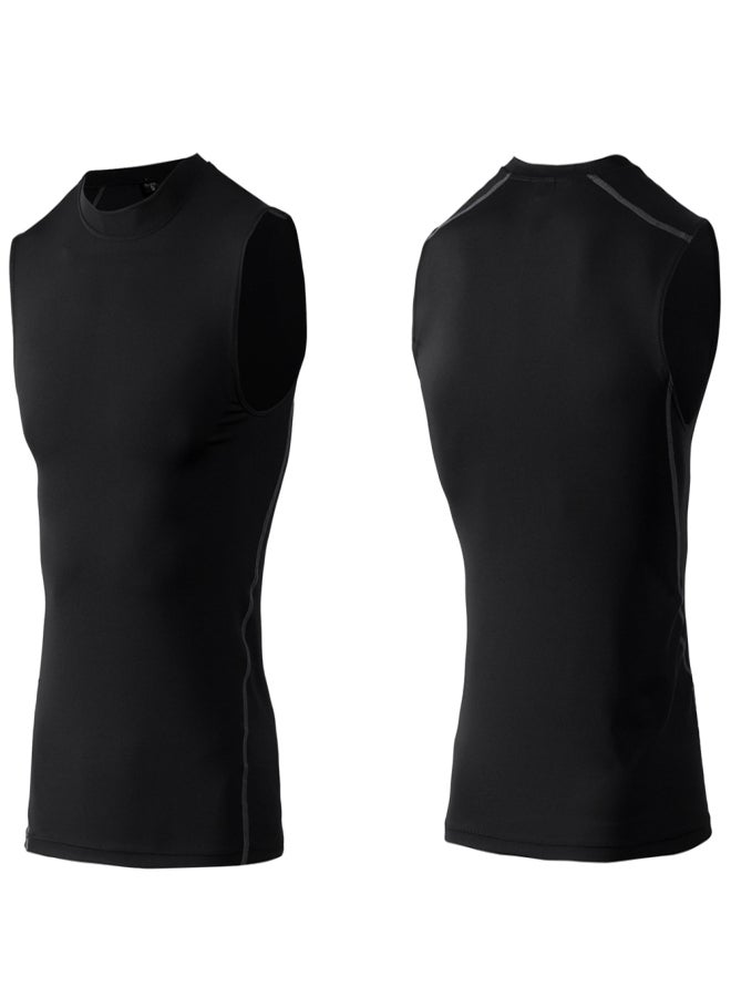 3 Pack Compression Baselayer Workout Sleeveless Shirts Workout Vest - Image 5