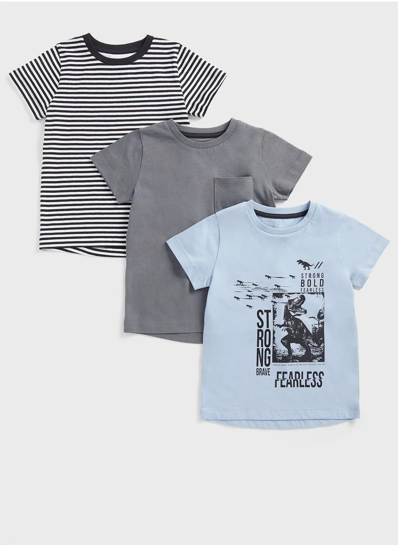 mothercare Dinosaur T-Shirts - 3 Pack