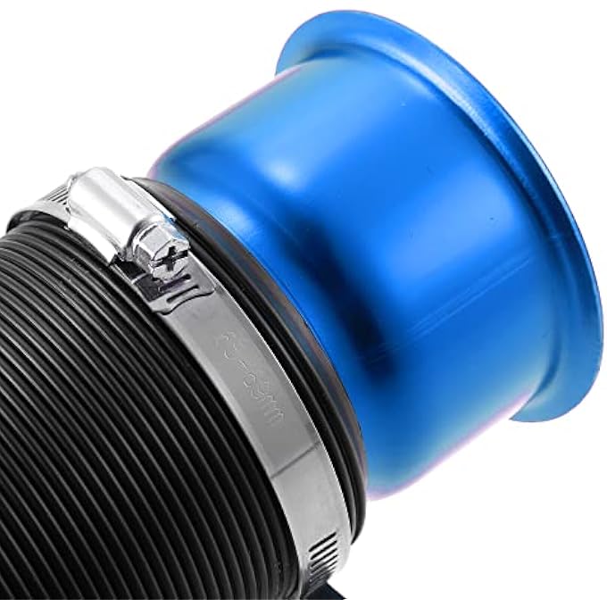 A ABSOPRO 1 Piece 76 mm 3 Inch Car Air Duct Hose Cold Air Turbo Intake Pipe Kit Blue - Image 4
