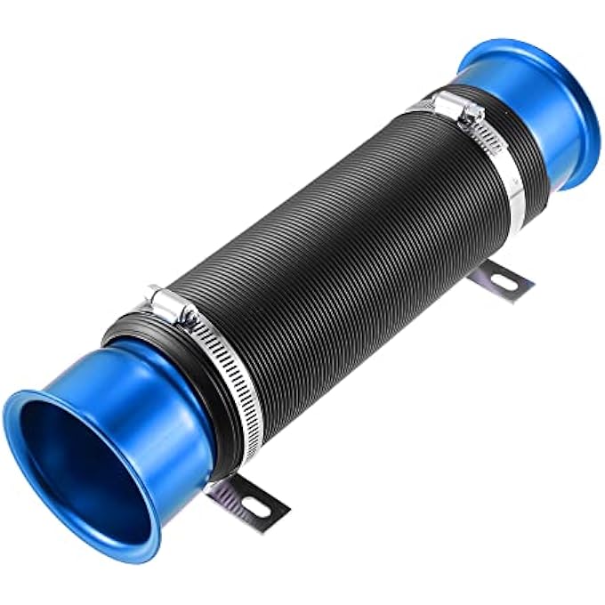 A ABSOPRO 1 Piece 76 mm 3 Inch Car Air Duct Hose Cold Air Turbo Intake Pipe Kit Blue - Image 1