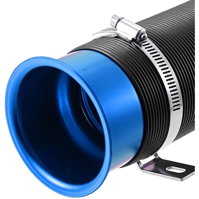 A ABSOPRO 1 Piece 76 mm 3 Inch Car Air Duct Hose Cold Air Turbo Intake Pipe Kit Blue - Image 5