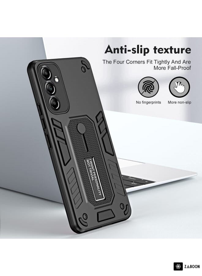 جرين تايجر إلى Samsung Galaxy A14 5G Variety Brave Armor Finger Loop حامل هاتف (أسود)  - Image 2