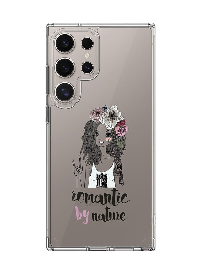 Stylizedd Classic Clear Case for Samsung Galaxy S24 Ultra , Hybrid Soft Case Flexible Edges Anti Drop TPU PC Gel Thin Transparent Cover - Romantic by Nature - Image 1