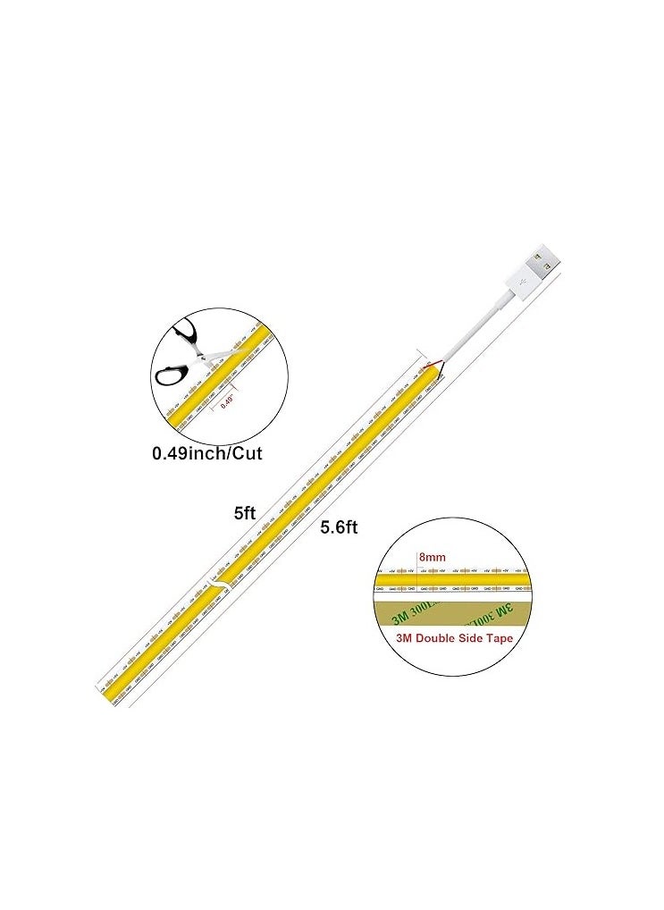 شروق الشمس شريط أضواء LED USB 12 فولت أبيض دافئ  - Image 4