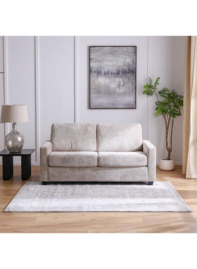 DANUBE HOME Nowa Shine Rug  Polypropylene + Polyester Area Rug Floor Covering L300xW200cm-Light Grey/Cream  - Image 5