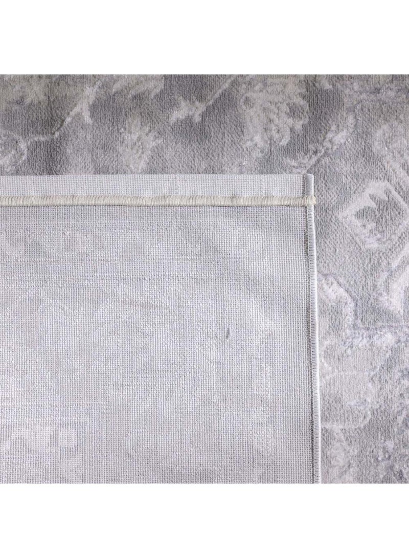 DANUBE HOME Nowa Shine Rug  Polypropylene + Polyester Area Rug Floor Covering L300xW200cm-Light Grey/Cream  - Image 3
