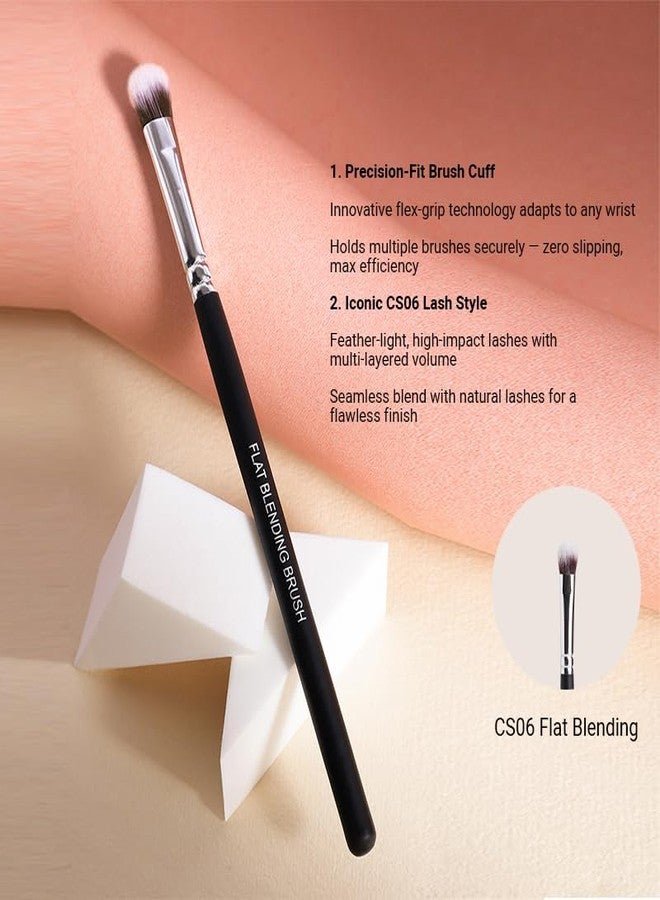Cuffs N Lashes X Shystyles CS06 Flat Blending Brush - Professional Eye Makeup Brush | Soft Bristles | High Performance | Vegan &Cruelty-Free | Handmade in India for Seamless Blending - Image 5