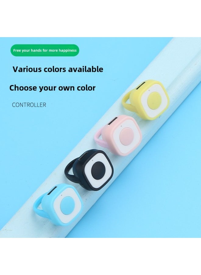 Explosions Lazy Fingertip Remote Control Trembles Mobile Phone Short Video Bluetooth Page Turning Praise Selfie Video Recorder-Color:ZL-01-Single-Blue