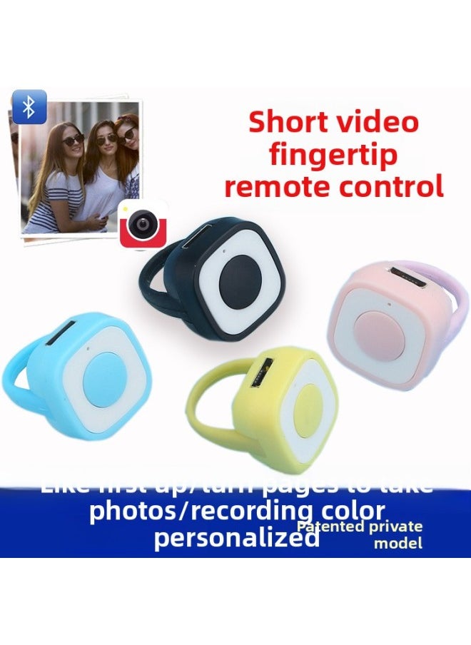 Explosions Lazy Fingertip Remote Control Trembles Mobile Phone Short Video Bluetooth Page Turning Praise Selfie Video Recorder-Color:ZL-01-Single-Blue