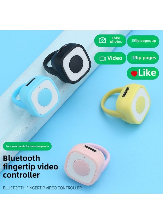 Explosions Lazy Fingertip Remote Control Trembles Mobile Phone Short Video Bluetooth Page Turning Praise Selfie Video Recorder-Color:ZL-01-Single-Blue