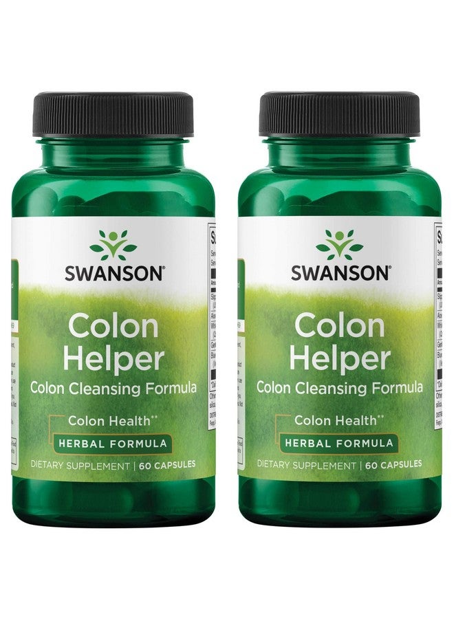 SWANSON Colon Helper Promotes Digestive Health Using Vervain Goldenseal Root Slippery Elm Bark & More Herbal Supplement Aiding Healthy Eliminations (60 Capsules) 1 Pack (2 Pack) - Image 2