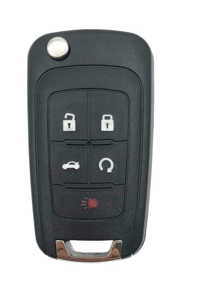Black 5 Butons Chevrolet Car Key Cover Key Chain - Image 1