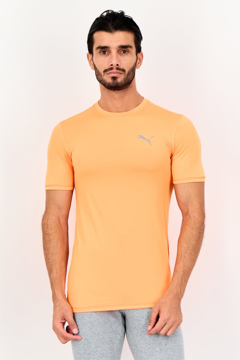 PUMA Men Sportswear Fit Short Sleeves Running T-Shirt, Orange - Image 1