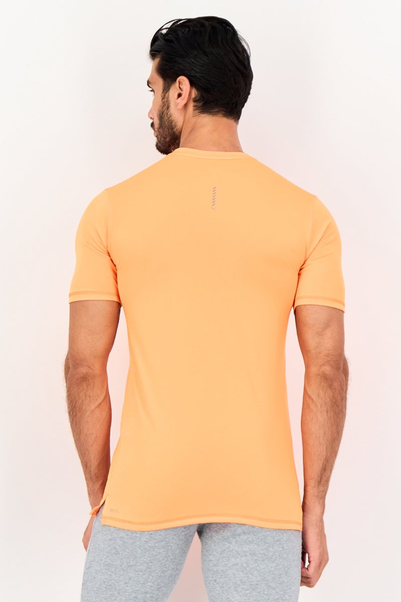 PUMA Men Sportswear Fit Short Sleeves Running T-Shirt, Orange - Image 2