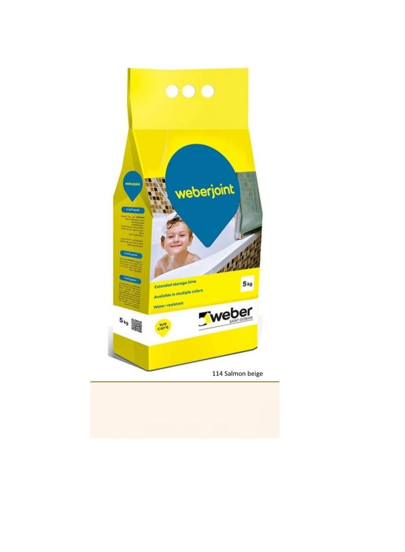 Weber Cement-Based Pre-Mixed Tile Joint Grout-Multi Colors (SALMON BEIGE)  - Image 2