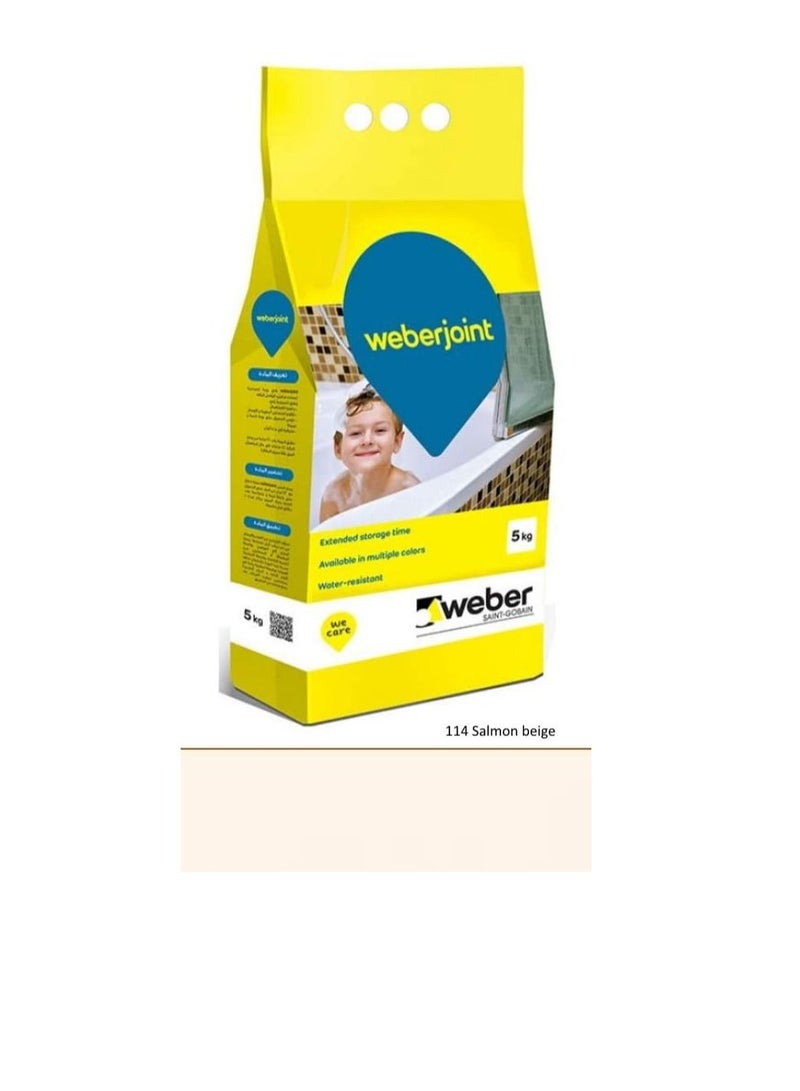 Weber Cement-Based Pre-Mixed Tile Joint Grout-Multi Colors (SALMON BEIGE)  - Image 1