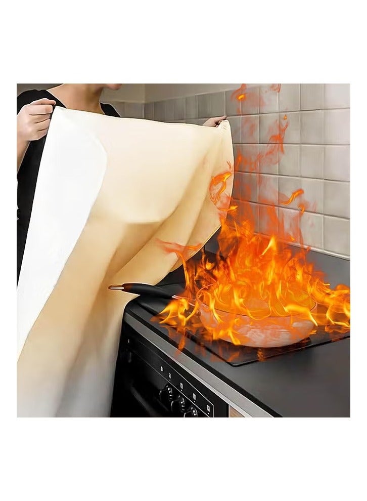 Flame-Retardant Upgrade 1.5×1.5m Large-Sized Fire Blanket – Heat-Resistant Fiberglass, 125% Larger Coverage for Kitchen/Garage/Camping (Includes Quick-Storage Bag) - Image 4