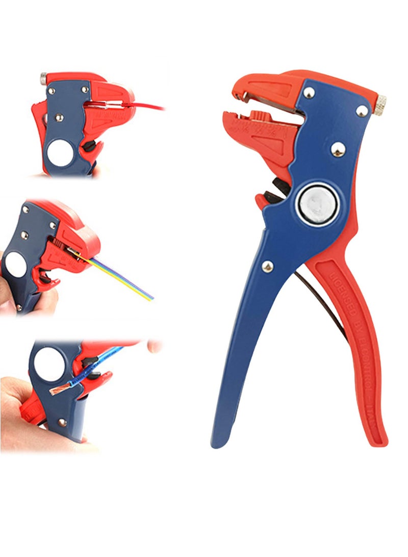 2 in 1 Multifunctional Self Adjusting Wire Stripper With Scale Crimper Cable Cutter Pliers Auto Wire Stripper and Cutter Adjustable 10-24 AWG Electrical Cable Wire Stripping Tool for Electrician - Image 1