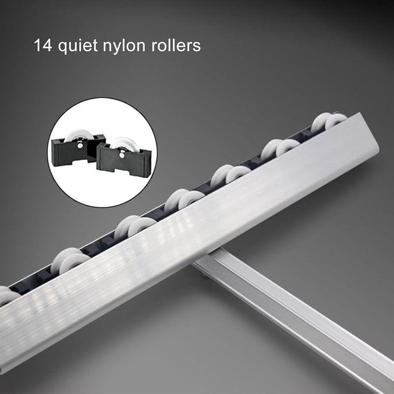 T Type Glass Cutter 60cm Aluminum Alloy Adjustable 14 Roller Tool For Thick Glass And Tile - Image 3